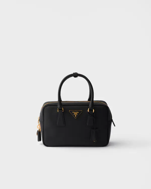 Bolsa de mão pequena em couro Saffiano
