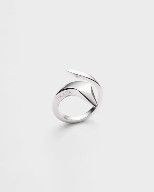 Anel mini cobra Eternal Gold em ouro branco