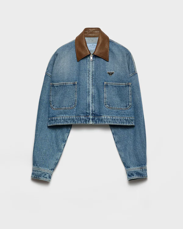 Jaqueta de denim cropped