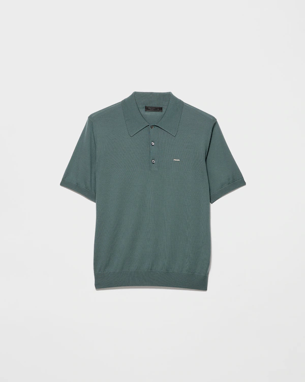 Camisola polo de lã superfinas