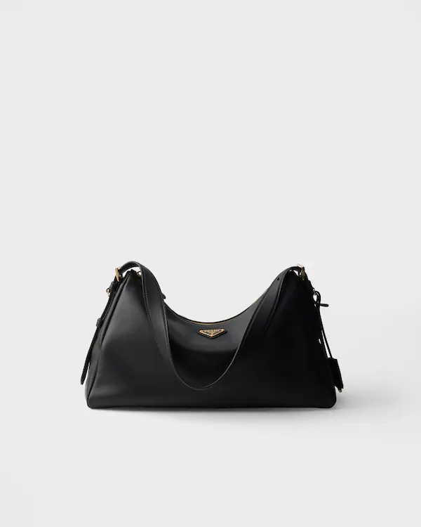 Bolsa de ombro de couro grande Prada Aimée