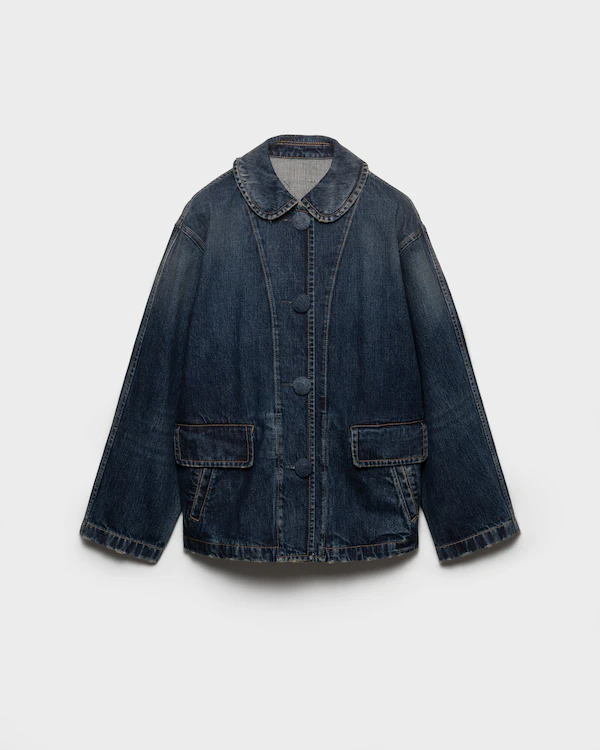 Jaqueta blouson de denim lavado