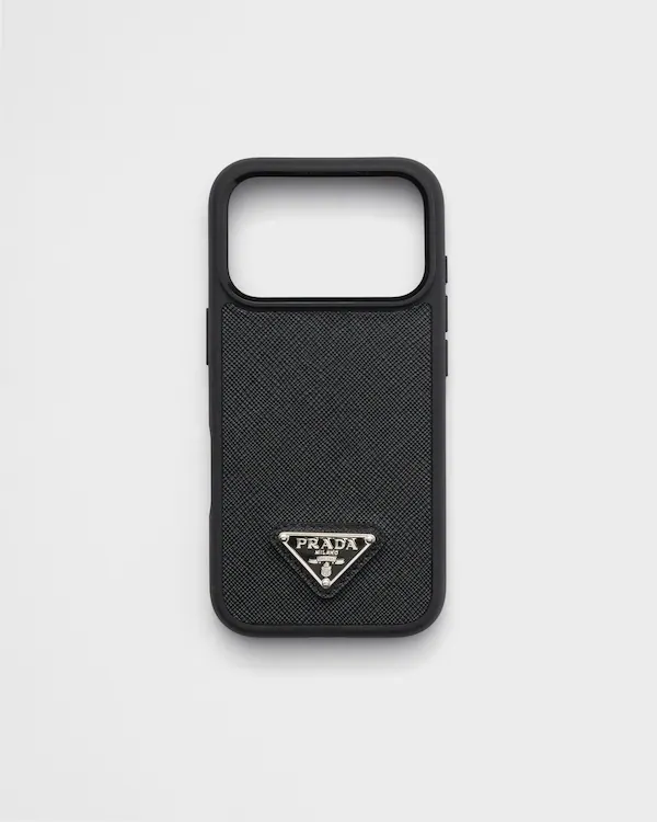 Capa em couro Saffiano para iPhone 17 Pro