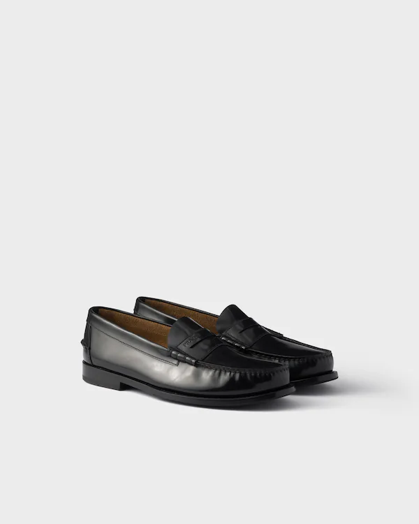Mocassins de couro escovado