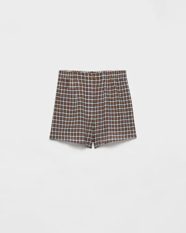 Bermudas de georgete xadrez