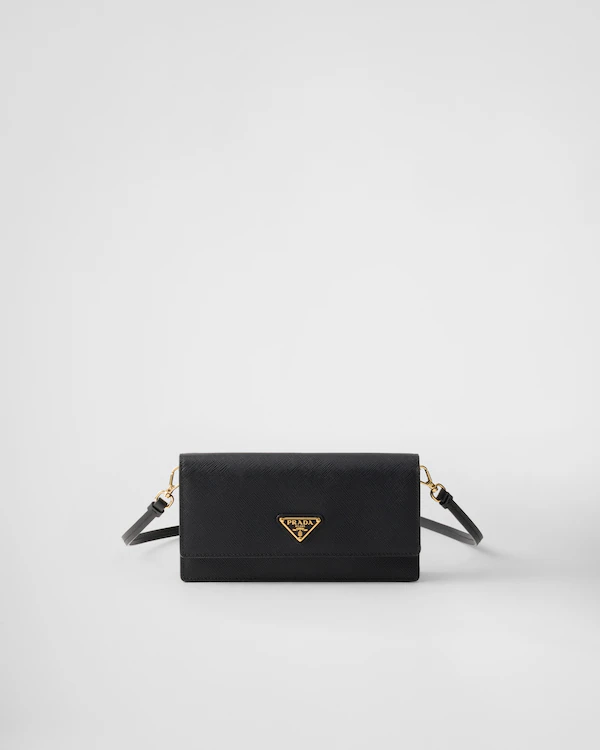 Bolsa mini em couro Saffiano