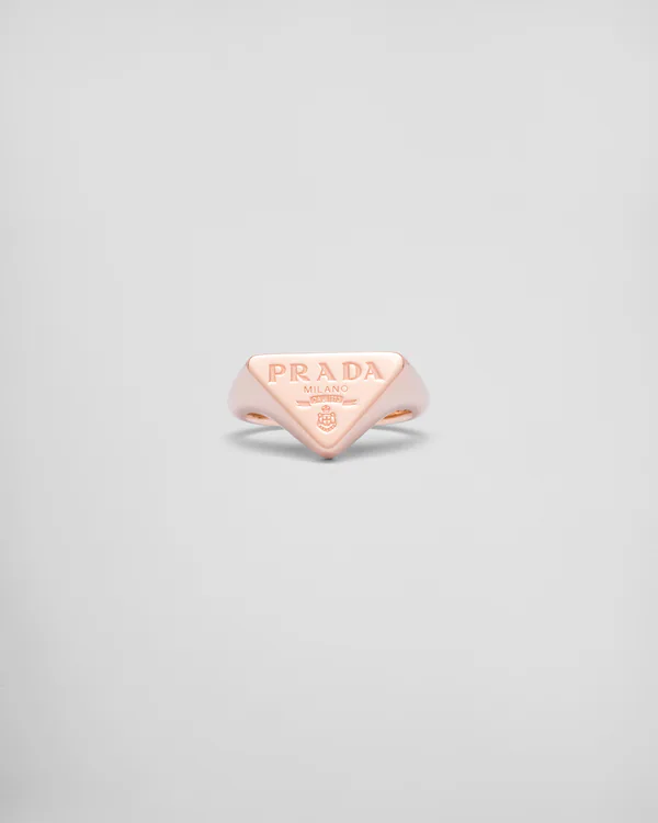 Anel de sinal em ouro rosa eterno