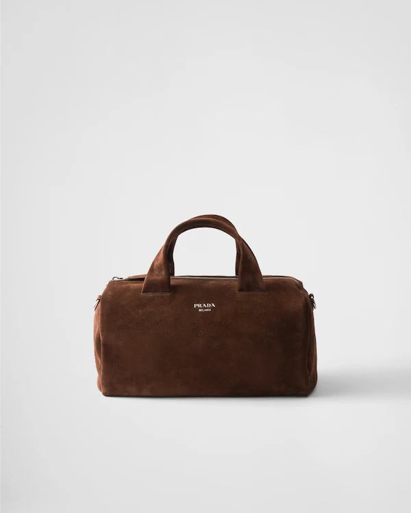 Bolsa de viagem de camurça pequena