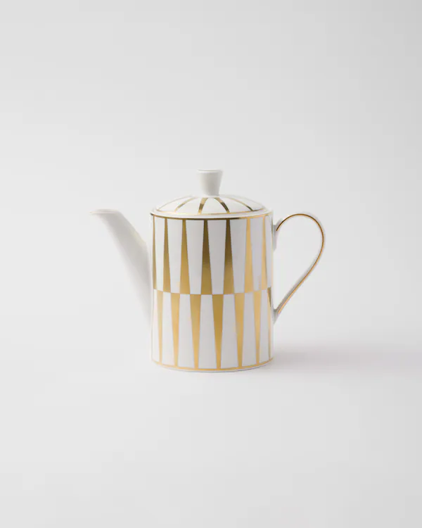 Pote de café em porcelana - Listras