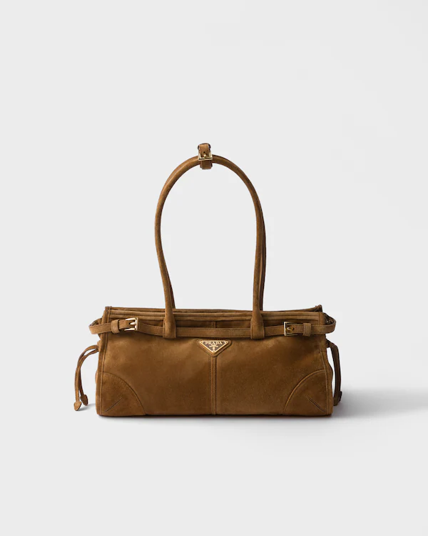 Bolsa de mão Prada Bonnie em couro vegetal médio
