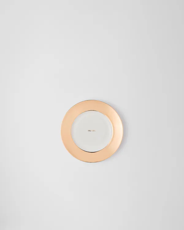 Prato de jantar de porcelana - Ouro Maciço