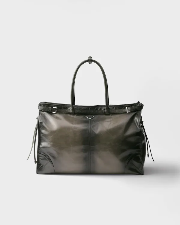 Bolsa tote de couro envelhecido Prada Bonnie