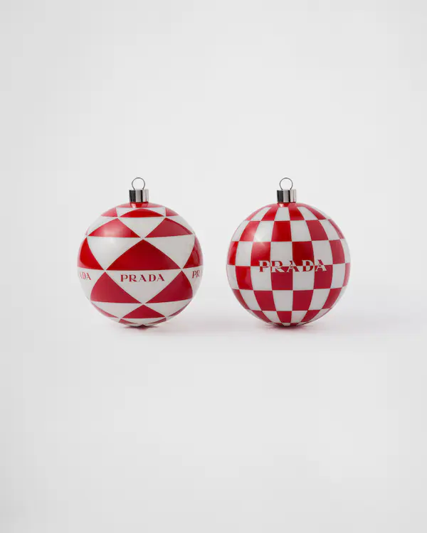 Conjunto de enfeites de Natal em vidro