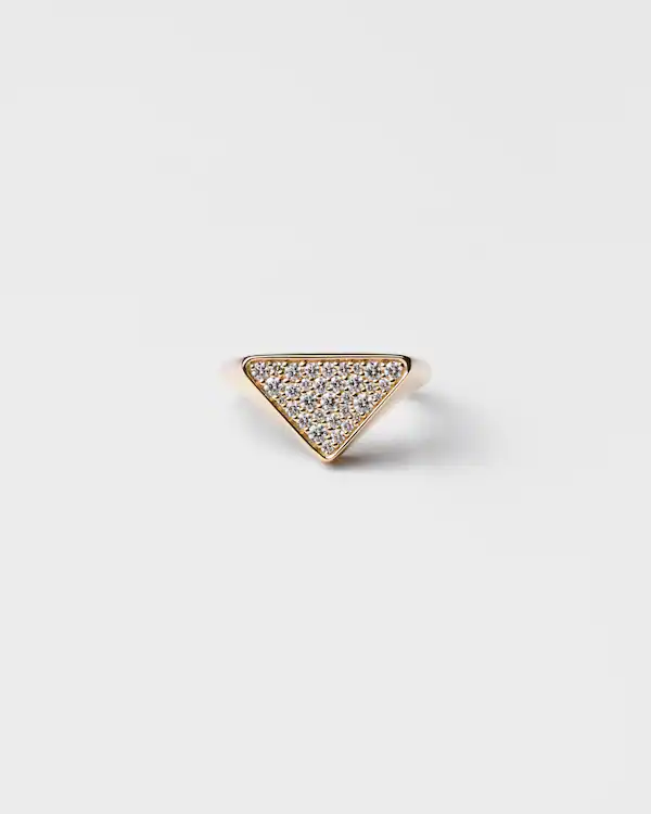 Anel de signet Eternal Gold em ouro amarelo com diamantes