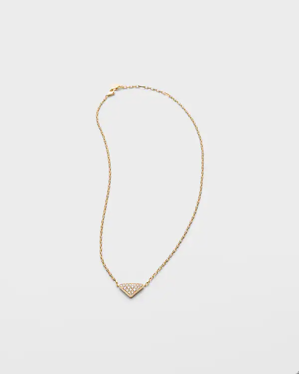 Colar pingente mini triângulo Eternal Gold em ouro amarelo e diamantes