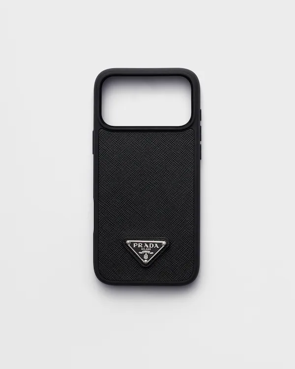 Capa em couro Saffiano para iPhone 17 Pro Max