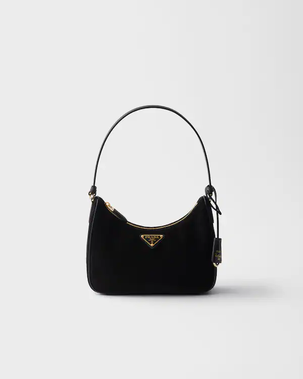 Bolsa mini de camurça Prada Re-Edition 2005