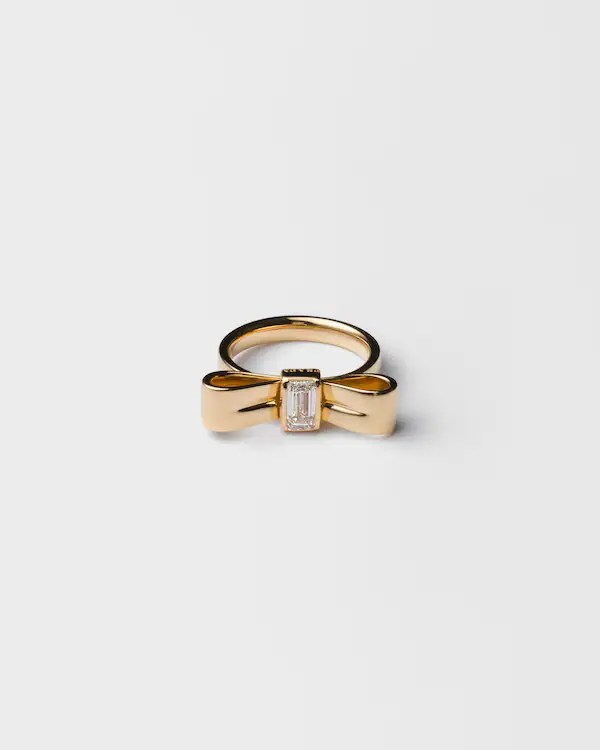 Anel de Arco Eternal Gold - Ouro amarelo com diamante produzido em laboratório