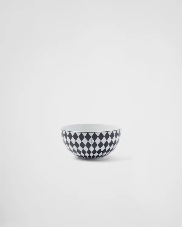 Conjunto de duas tigelas de porcelana - Xadrez