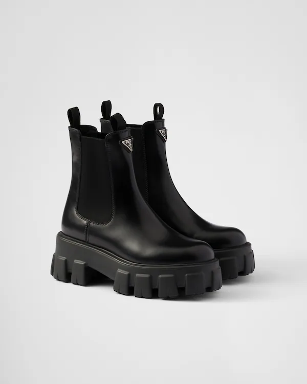 Botas Chelsea em couro escovado Monolith