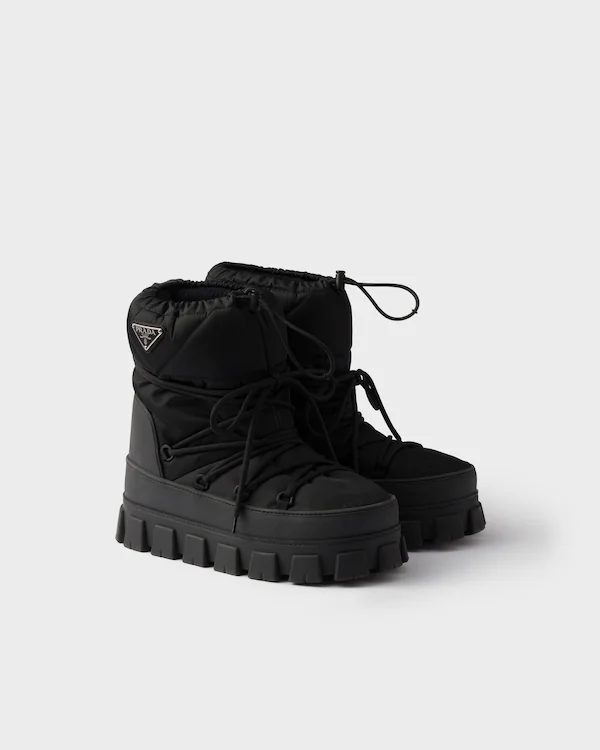 Botas de esqui pós-esqui em gabardine de re-nylon