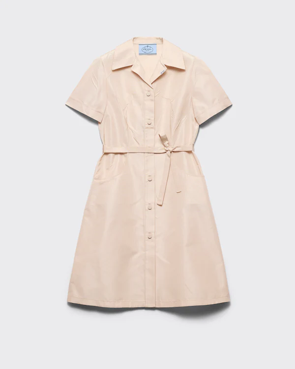 Vestido camisa faille
