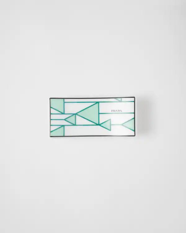 Conjunto de dois descansos de pauzinhos de porcelana - Verde Viena