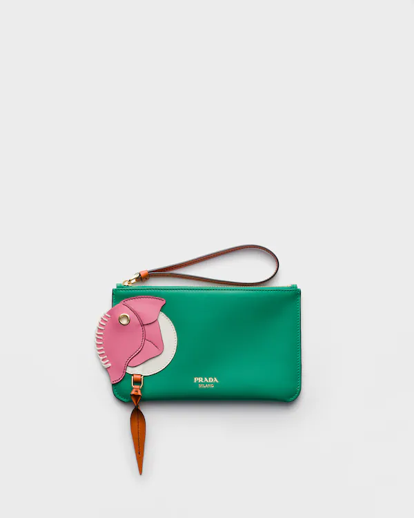 Bolsa de zíper de couro