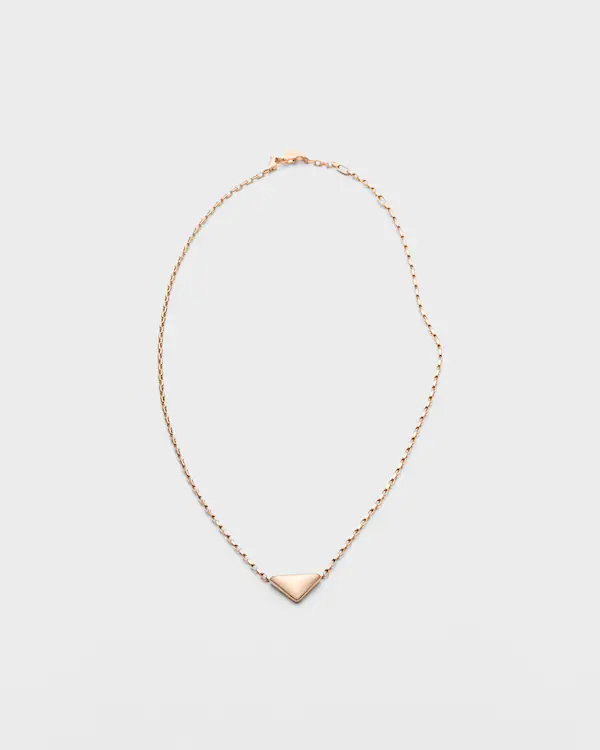 Colar Eternal Gold em ouro rosa com pingente triangular nano