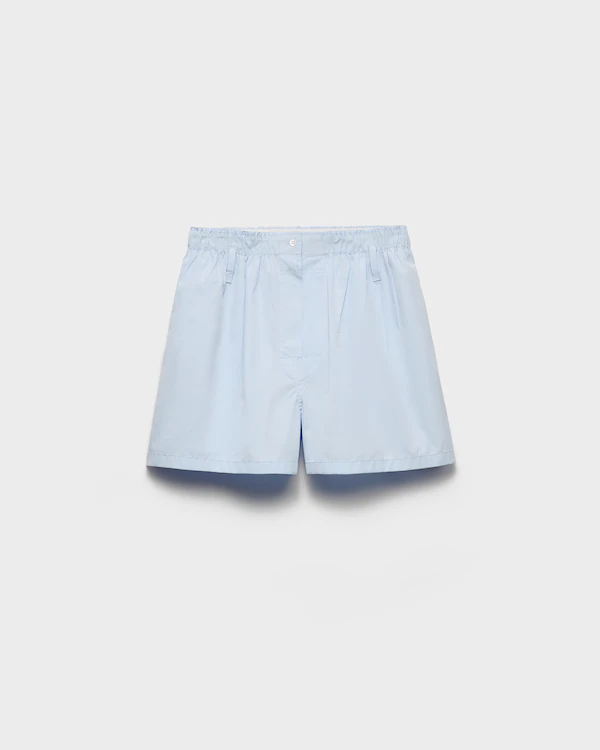 Bermudas de popeline de algodão