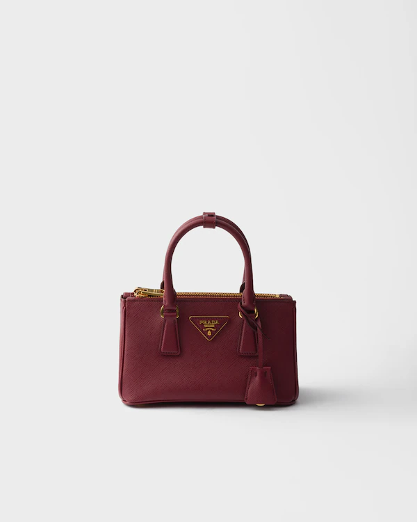 Bolsa de couro Saffiano Prada Galleria mini