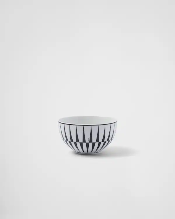 Conjunto de duas tigelas de porcelana para arroz ou cereais - Listras