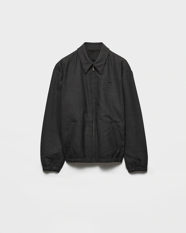 Jaqueta blouson de lã