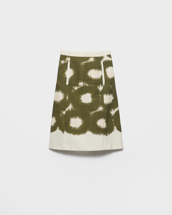 Saia de lona estampada
