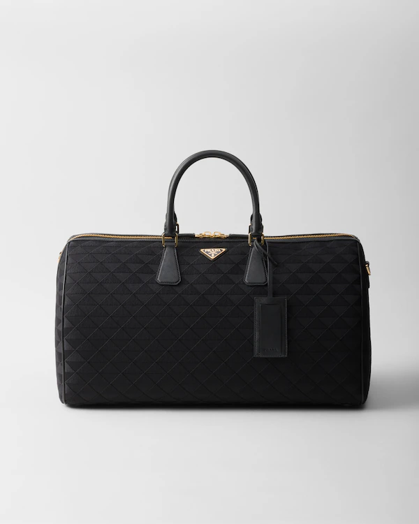 Bolsa de viagem de tecido bordado