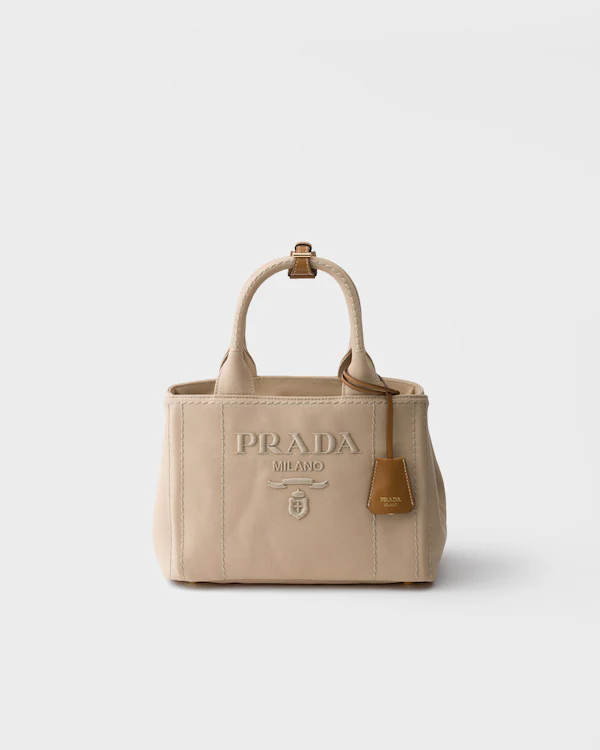 Bolsa Prada Jardinière em tecido de algodão pequena
