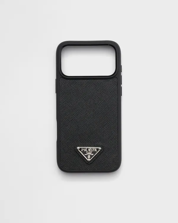 Capa em couro Saffiano para iPhone 17 Pro Max