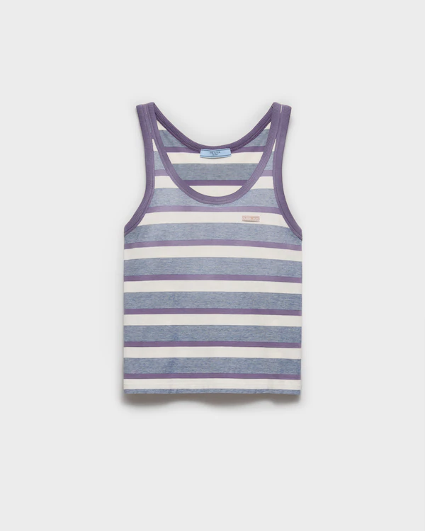 Top tank de malha listrado Bayadere