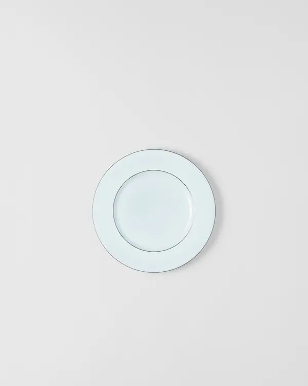 Conjunto de dois pratos de jantar de porcelana - Celadon
