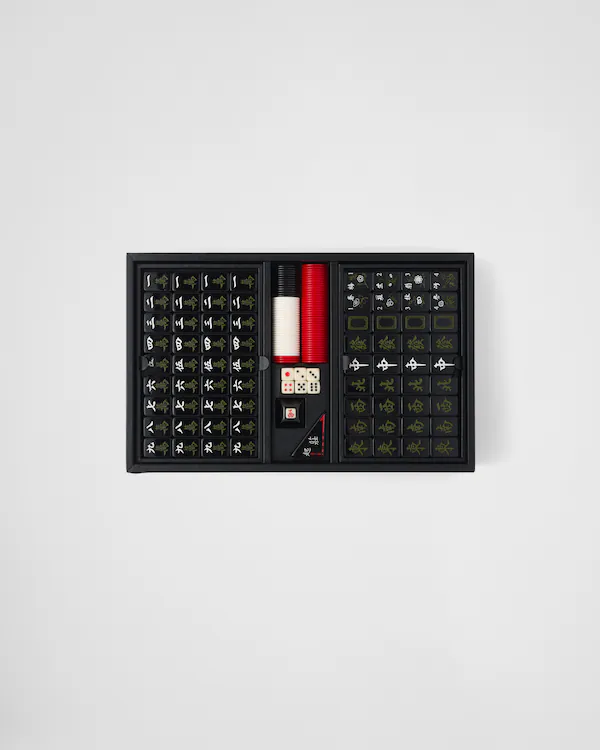 Jogo de Mahjong em Couro Saffiano