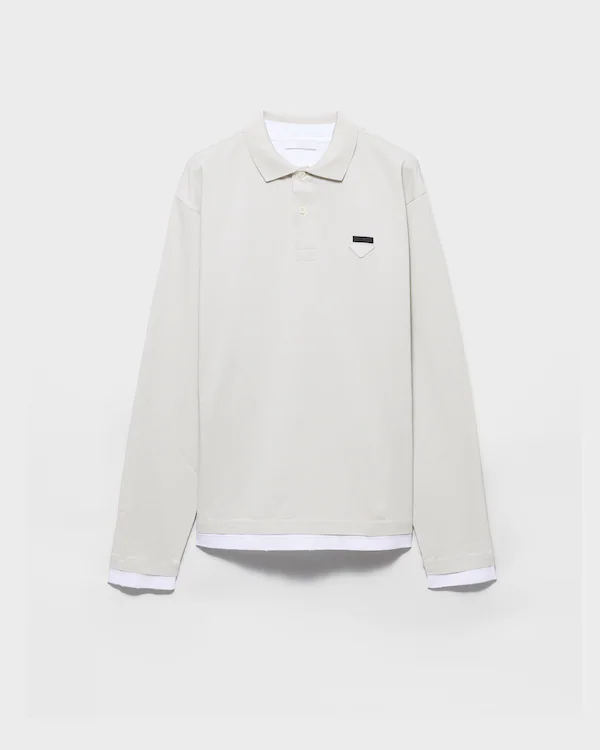 Camisola polo de algodão