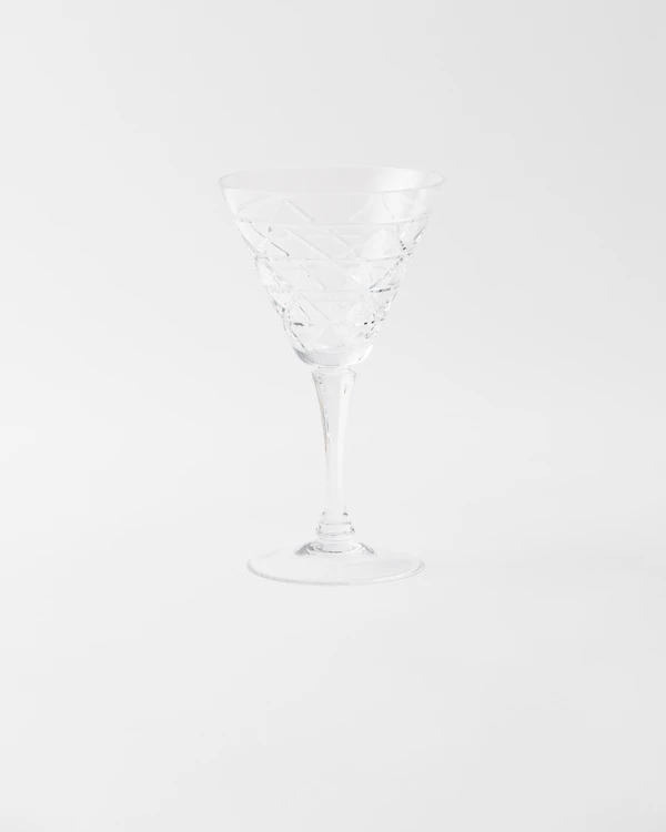 Copo de vinho tinto cristal - Triângulos