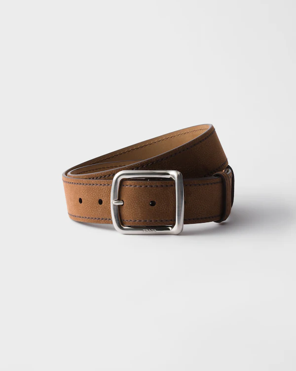 Cinto de couro nubuck
