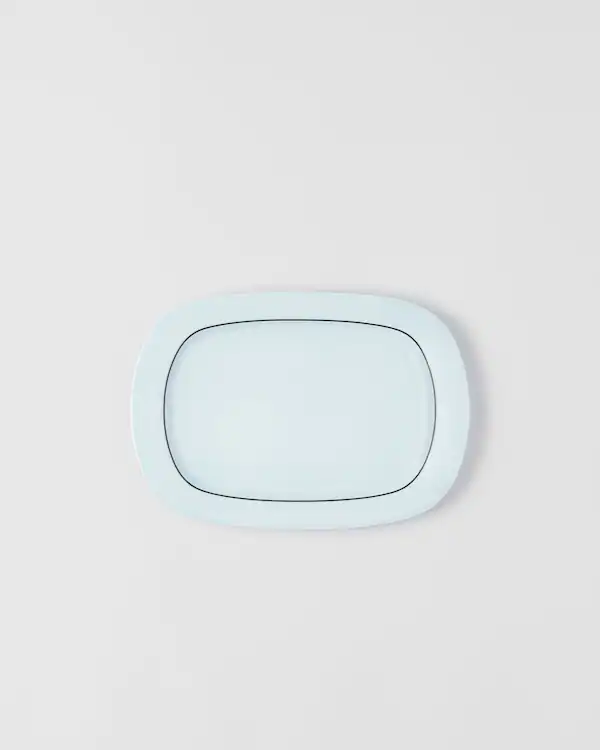 Tray de porcelana retangular - Celadon