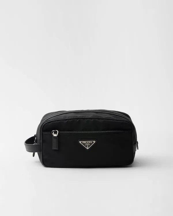 Bolsa de viagem em Re-Nylon e couro Saffiano