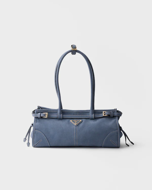 Bolsa de Mão Prada Bonnie em couro nubuck médio