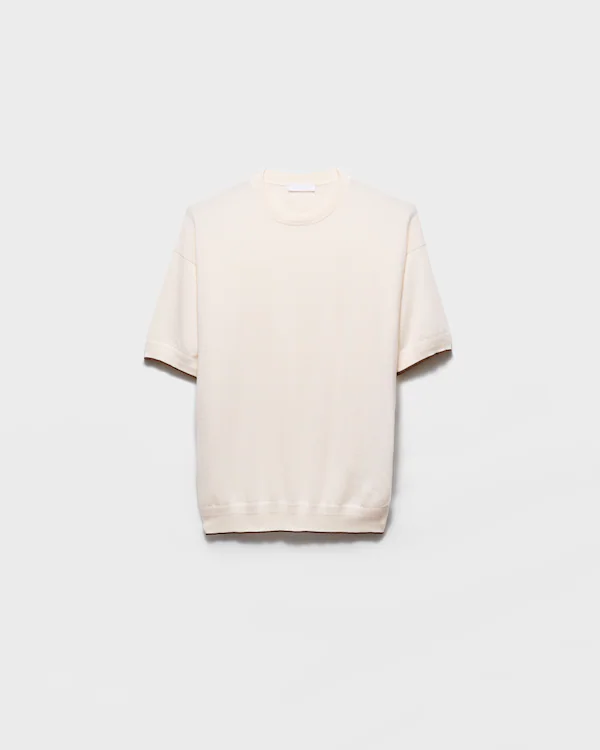 Suéter de cashmere com gola redonda