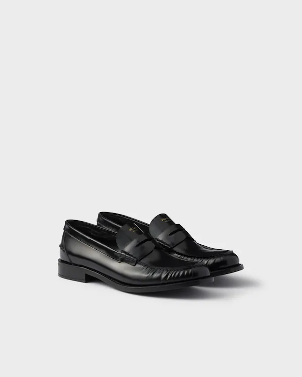 Mocassins de couro escovado