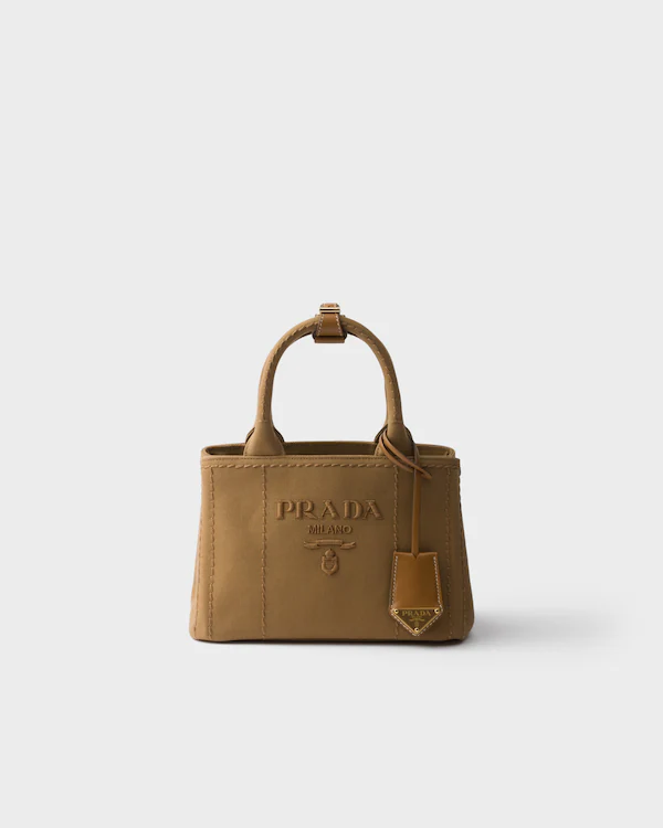 Bolsa de mão Prada Jardinière mini em tecido de algodão