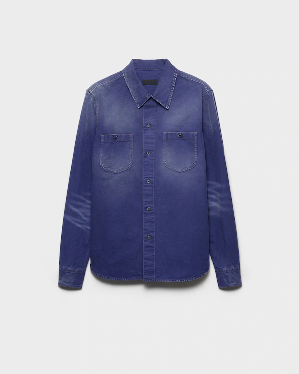 Camisa de sarja de algodão